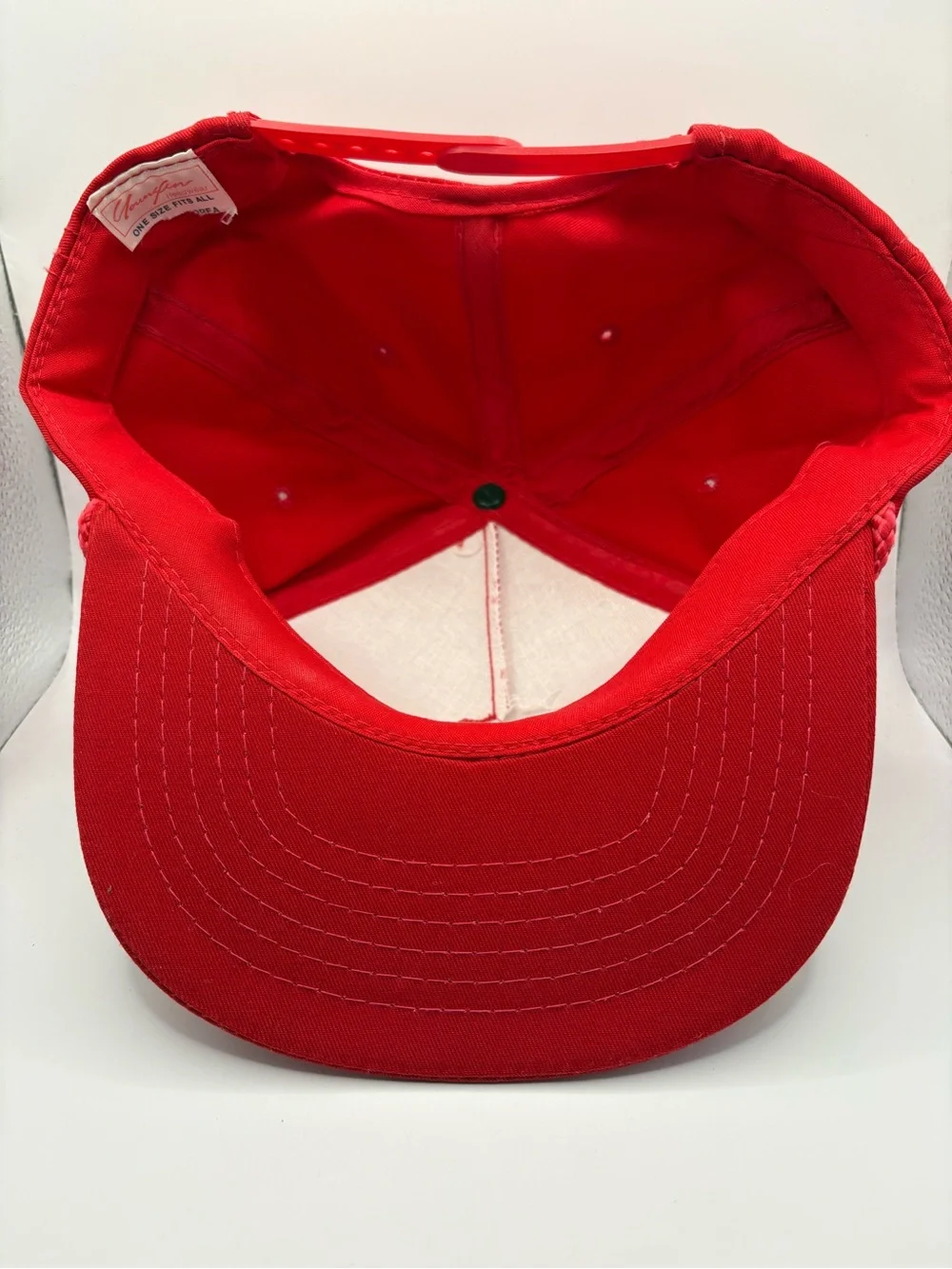 Vintage Porsche Youngan Red Rope Snapback Hat Spellout Racing Cap 80s 90s